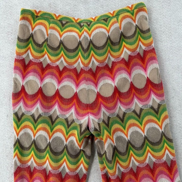 Trina Turk 70s Flare Woven Hippie Hipster Bell Bottom Pants Womens 6 Festival - Picture 4 of 13
